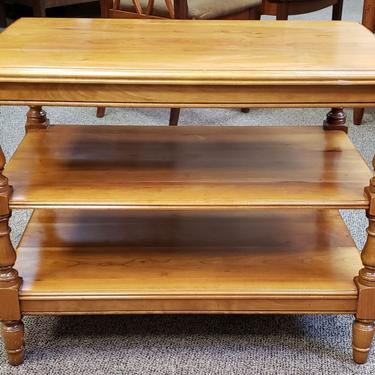 Item #RM16 Vintage Cherry Three Tier Table by Pennsylvania House c.1950