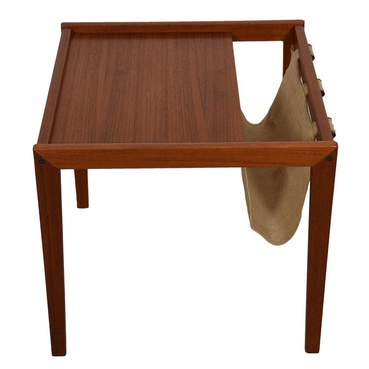 Danish Modern Teak Magazine Rack / Side Table