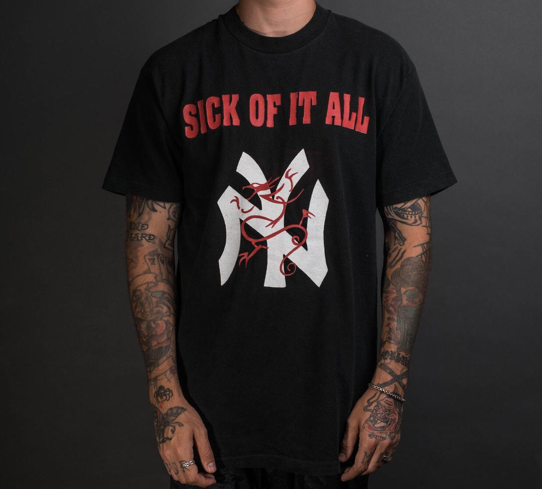 Vintage 90s Sick of It All “ Hardcore Punk Music Band T