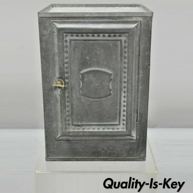 Antique Metal Zinc Home Comfort Bread &amp; Cake Cabinet Pie Safe Kitchen Shelf