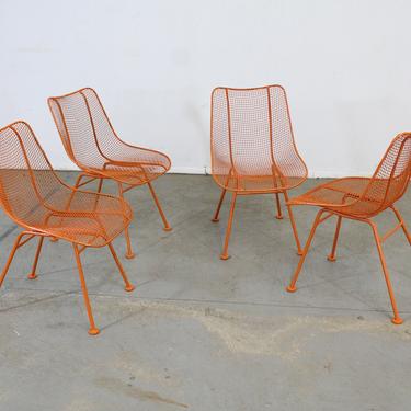 Set of 4 Mid Century Danish Modern Woodard Sculptura Side Chairs 