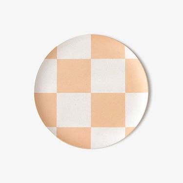 Peach Check Side Plate