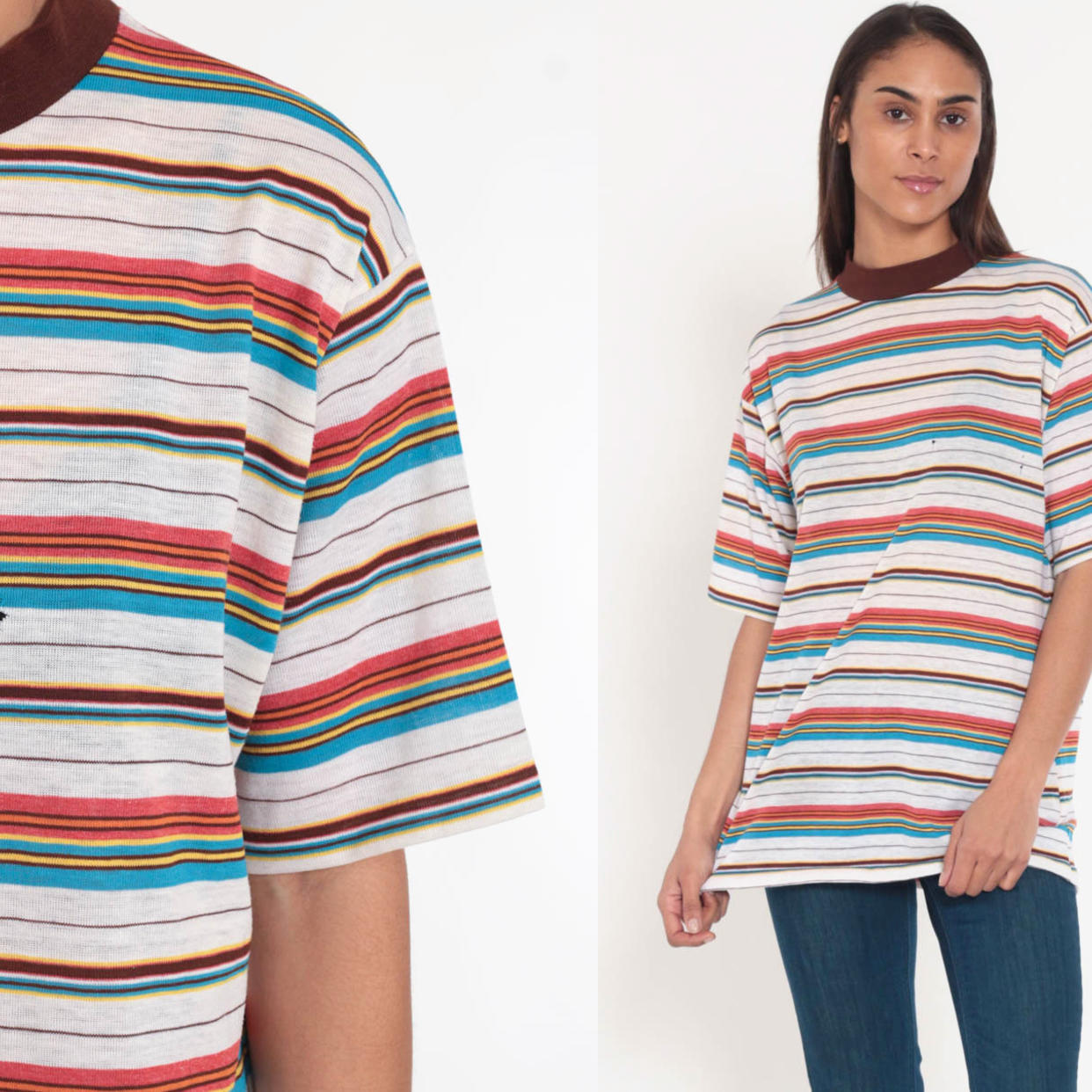 Paper Thin T Shirt -- 80s Striped Shirt | Shop Exile - Tucson, AZ