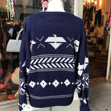 Vintage 1940's “Jantzen” Totem Pole Design Wool Rockabilly