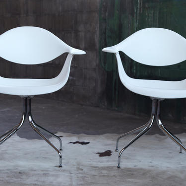 George Nelson for Herman Miller PAIR of Swag Chairs, Originally designed in 1958, 50's Mid Century Eames MCM 