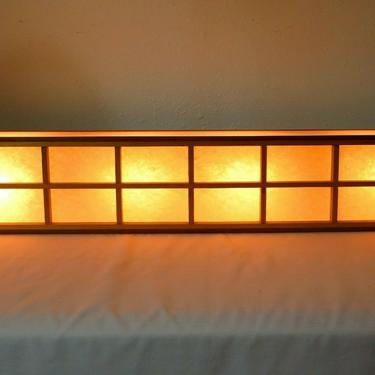 RARE Mid Century LIGHTOLIER SHOJI JAPANESE WALL MOUNT / TABLE LAMP Vtg Light ART