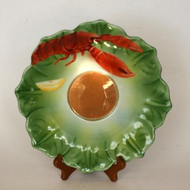 vintage lobster plate /hand painted/made in japan 