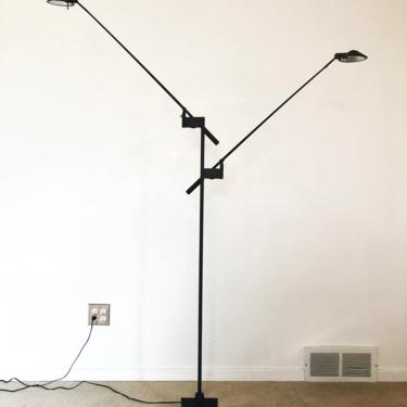 post modern Robert Sonneman George Kovacs Feather double floor lamp mid century 