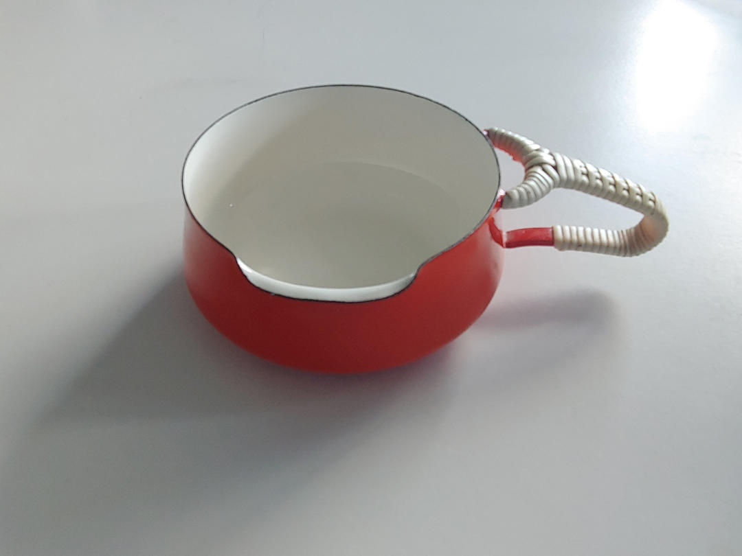 Vintage Dansk Kobenstyle Enameled Butter Warmer Small Saucepan by Jens