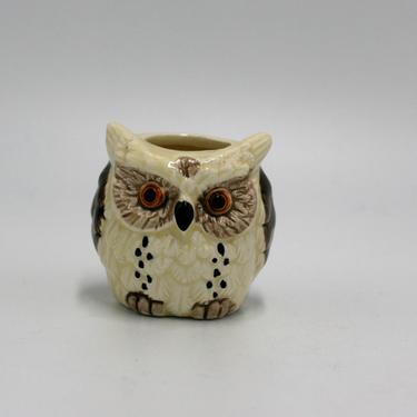 vintage ceramic owl toothpick holder made in Japan 