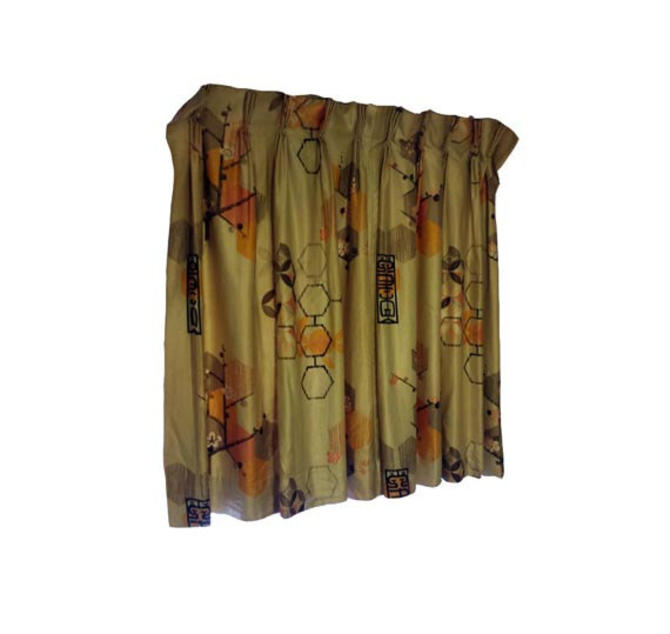 Vintage Curtains Vintage Mid Century Modern Drapes Pleated