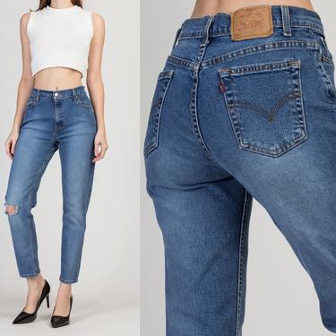 Vintage Levi's 550 High Waist Jeans - Medium, 28&amp;quot;-29&amp;quot; | 90s Tapered Leg Slim Mom Jeans 