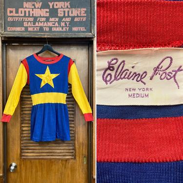 Vintage 1960’s Elaine Post Glam Rock Star Durene Jersey Dress, Vintage Glam Rock, Elaine Post, Vintage 1960s, Jersey Dress, Vintage Designer 