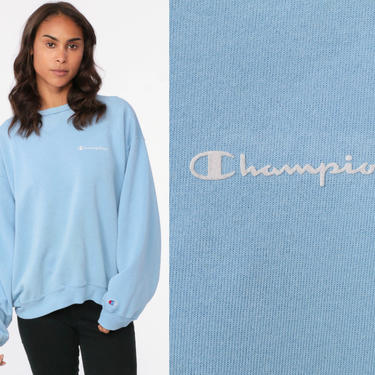 Champion Sweatshirt BABY BLUE 90s Crewneck Pullover Sports Jumper