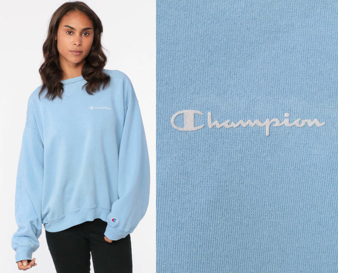 Baby blue champion clearance crewneck