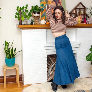 Vintage 1990s Ralph Lauren Denim Maxi Skirt - High-Waisted Long | Second  Shift Vintage | Chicago, IL