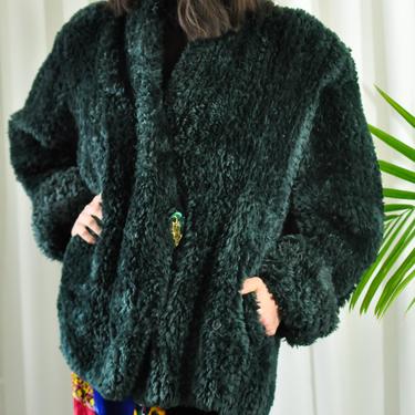 90s Sheared Knit Fur Jacket