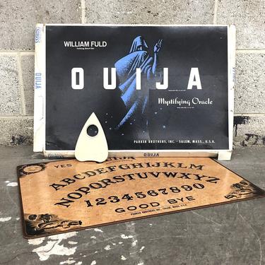 Vintage Board Game Retro 1960s Ouija Board + Mystifying Oracle + William Fuld + Talking Board Set + Parker Brothers Inc + Large Size 