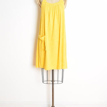 vintage 70s dress yellow terry cloth beach cover | Hunca Munca Vintage -  Chicago, IL | ATTIC