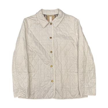 (L) Burberry White Quilted Jacket 112421 RK
