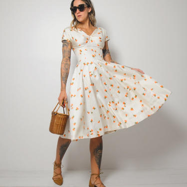 50's Thistle Print Dress