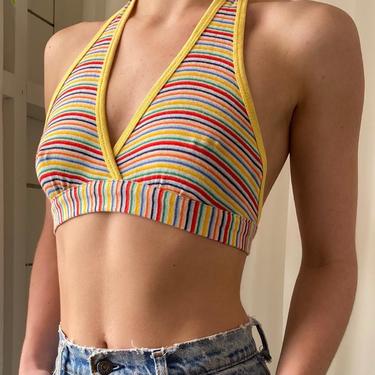 70s Striped Halter Top