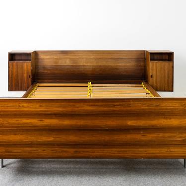 European Queen Size Rosewood Bed with Floating Nightstands- (321-337) 