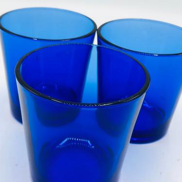 libbey blue drinking glasses