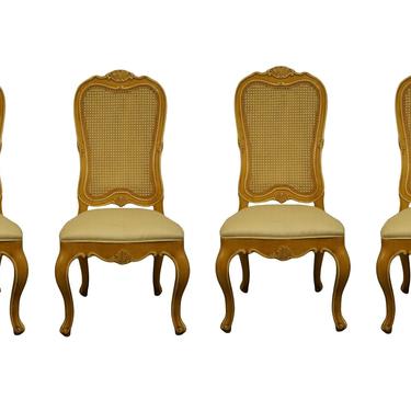 Set of 4 HENREDON FURNITURE Louis XVI French Provincial Cane Back Dining Side Chairs 9500-28-91 