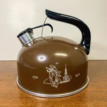 Vintage Revere Ware Paul Revere Brown Tea Kettle 