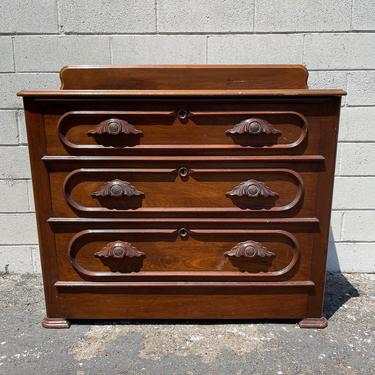Antique Dresser Solid Walnut Wood Chest of Drawers Nightstand Furniture Bedroom Storage Wood Wash Stand Farmhouse Vintage Custom PAINT AVAIL 