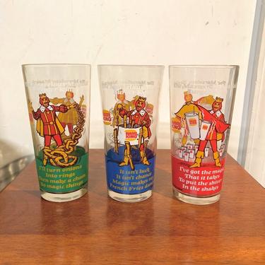 Vintage 1978 Marvelous Magical Burger King Glasses 