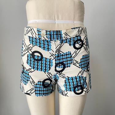 1960s Shorts Printed CottonTrunks 30&amp;quot; 