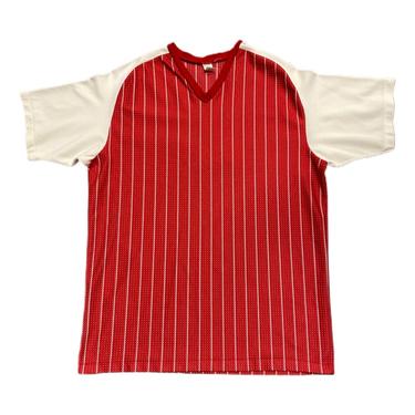 XL Red/White Striped Mesh Jersey 090821 LM