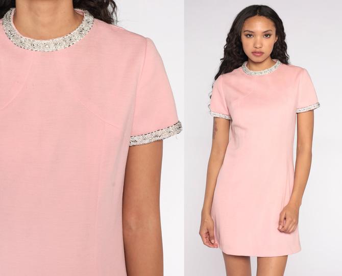 Eggshell pink shift dress best sale