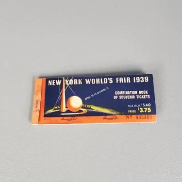 Vintage 1939 New York World's Fair Souvenir Tickets 