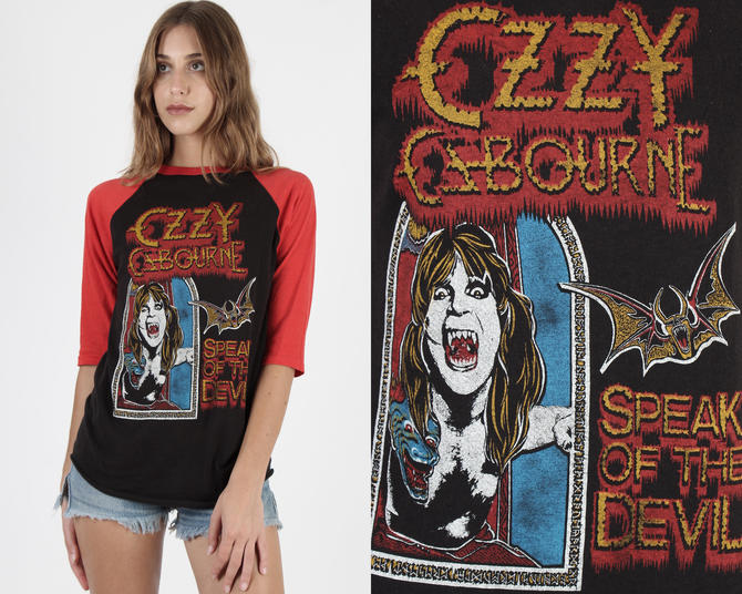 Vintage 1982 Ozzy Osbourne T Shirt 80s Speak of the Devil