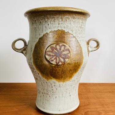 Wishon-Harrell studio pottery vase / large mid-century vase or urn / 1970s California ceramics 