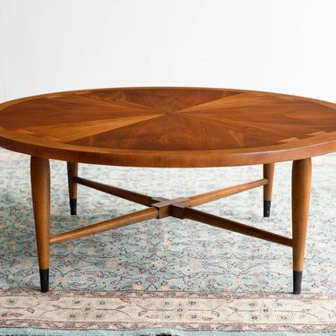 Vintage MCM Mid Century Lane Acclaim Round Coffee Table 