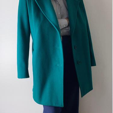 vintage wool turquoise winter jacket size xl 