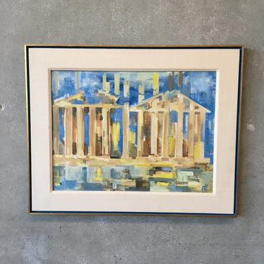 "Acropolis" Watercolor by Rae Stone Taub