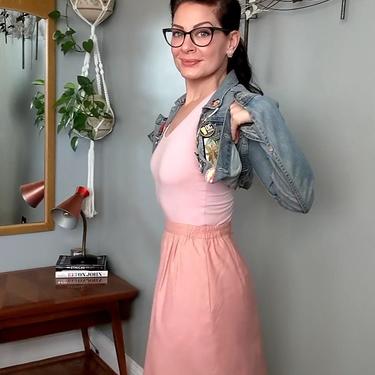 Vintage 1970's Pink Skirt with Pockets 