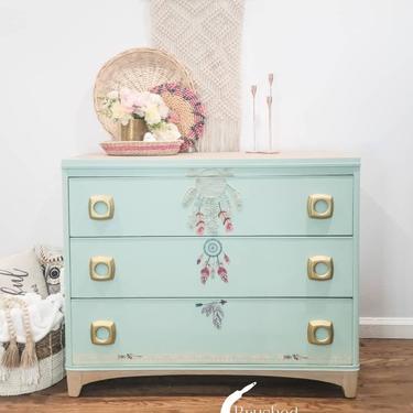 Boho inspired MCM dresser. by Brushed