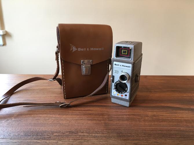 BELL & HOWELL movie camera, vintage leather case, leather bag, messenger bag, box purse, vintage 2024 movie camera