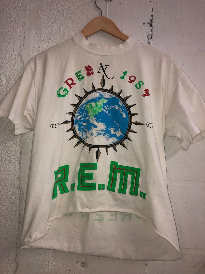 Vintage 2024 1989 R.E.M. Green T-shirt