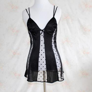 Vintage 70s Black Sheer Lingerie Top, Lace Camisole, | Wildwood Vintage -  Atlanta, GA | ATTIC
