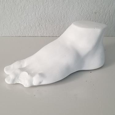 Life Size Vintage Plaster Foot Sculpture. 