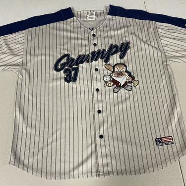 Vtg Walt Disney World Grumpy Baseball Style Jersey #37 XL
