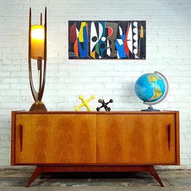 Super Slick Slim Danish Modern MCM Teak Credenza