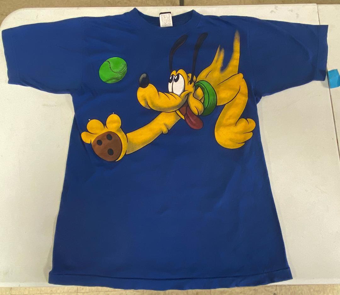 Vtg Mickey Unlimited Pluto with Tennis ball Double Sided